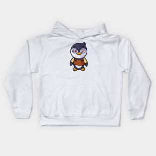 Little penguin barbershop Kids Hoodie